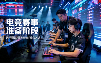 电竞赛事前分析配图 - 电竞比赛现场准备阶段
